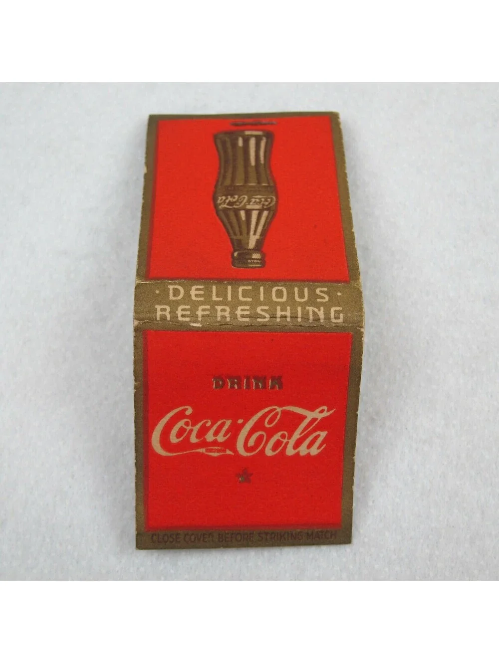 4 Vintage Matchbook Covers Pepsi Cola Double Dot Coca Cola Safety Edge Wax Paper